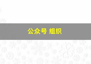 公众号 组织